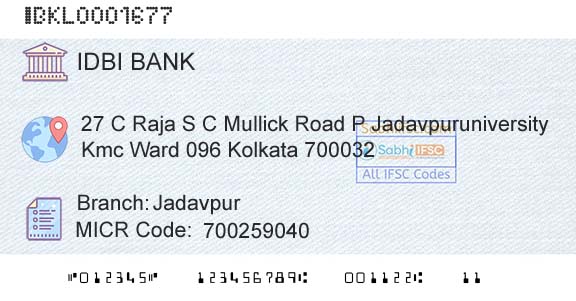 Idbi Bank JadavpurBranch 