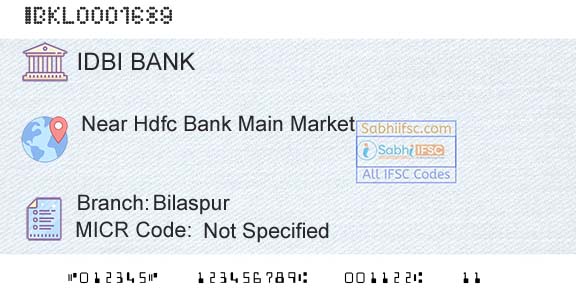 Idbi Bank BilaspurBranch 