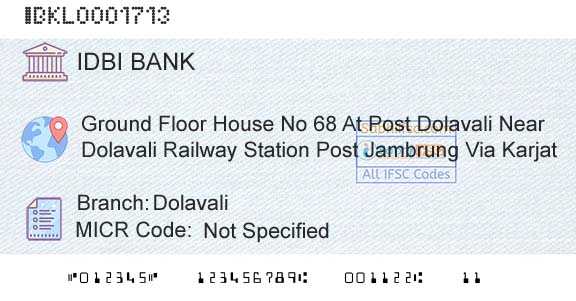 Idbi Bank DolavaliBranch 