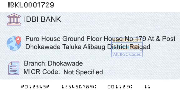 Idbi Bank DhokawadeBranch 