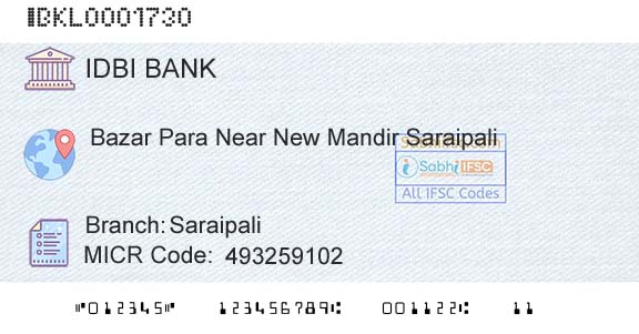 Idbi Bank SaraipaliBranch 