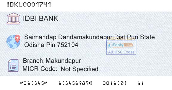 Idbi Bank MakundapurBranch 