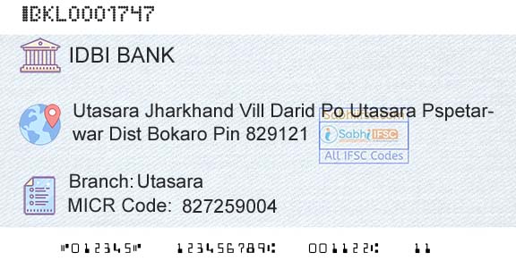Idbi Bank UtasaraBranch 