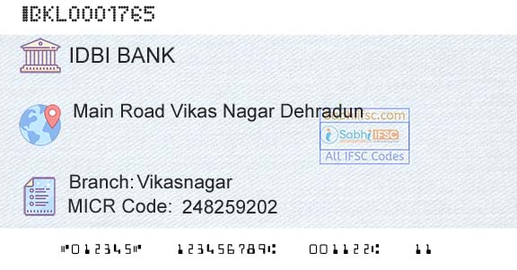Idbi Bank VikasnagarBranch 