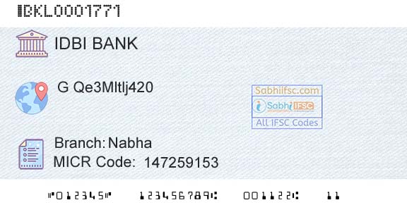 Idbi Bank NabhaBranch 