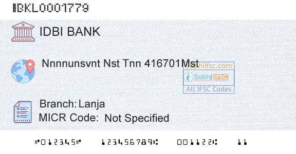 Idbi Bank LanjaBranch 