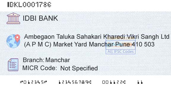 Idbi Bank MancharBranch 