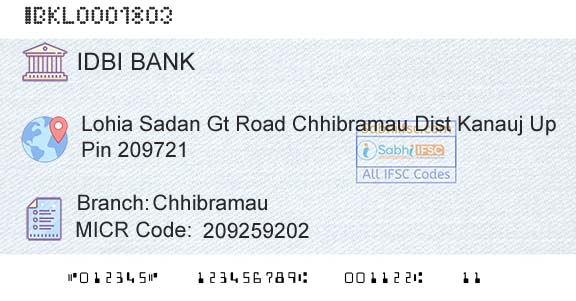 Idbi Bank ChhibramauBranch 