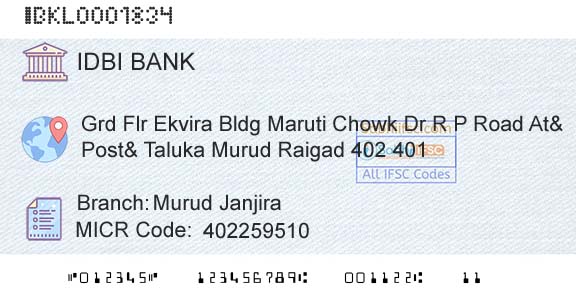Idbi Bank Murud JanjiraBranch 
