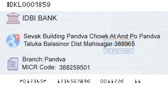 Idbi Bank PandvaBranch 
