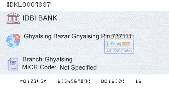 Idbi Bank GhyalsingBranch 