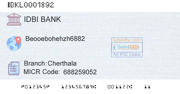 Idbi Bank CherthalaBranch 