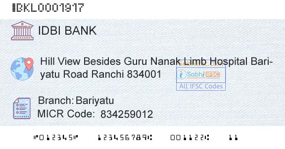 Idbi Bank BariyatuBranch 