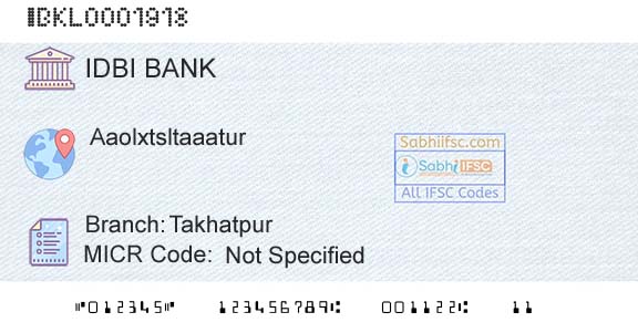 Idbi Bank TakhatpurBranch 