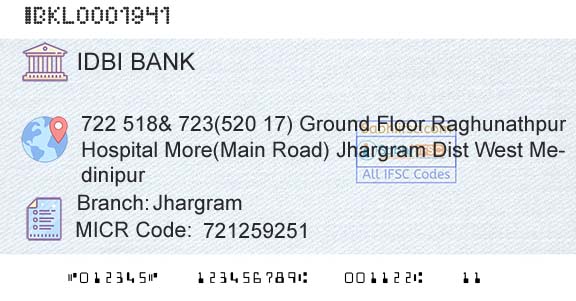 Idbi Bank JhargramBranch 
