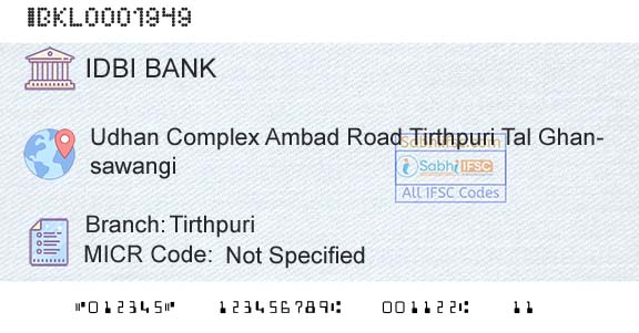 Idbi Bank TirthpuriBranch 