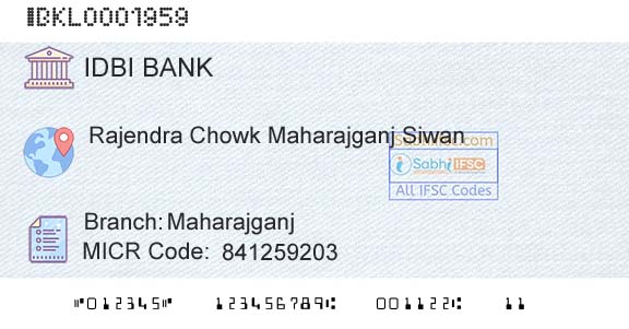 Idbi Bank MaharajganjBranch 
