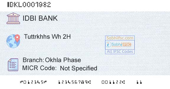 Idbi Bank Okhla Phase Branch 