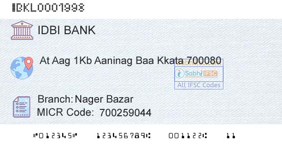 Idbi Bank Nager BazarBranch 
