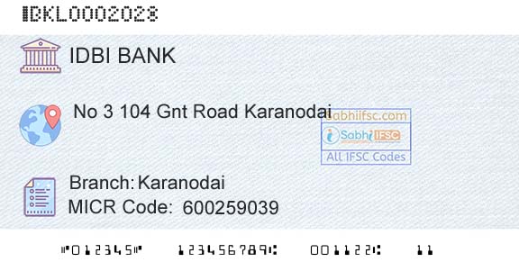 Idbi Bank KaranodaiBranch 