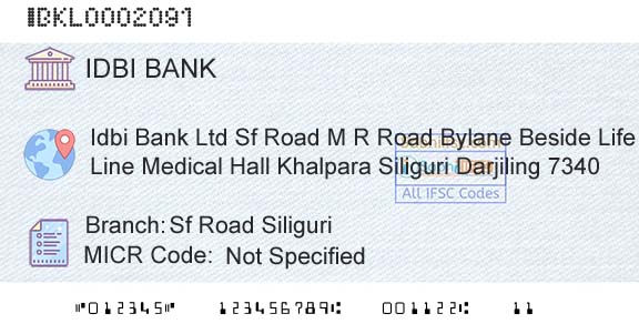 Idbi Bank Sf Road SiliguriBranch 