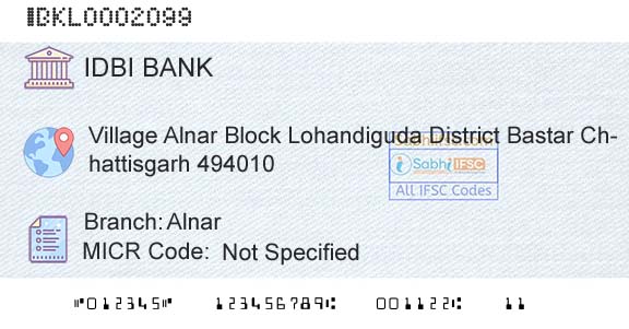 Idbi Bank AlnarBranch 