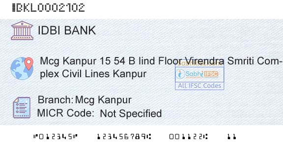 Idbi Bank Mcg KanpurBranch 
