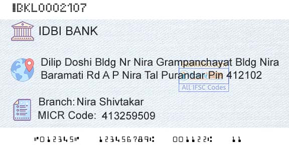 Idbi Bank Nira ShivtakarBranch 
