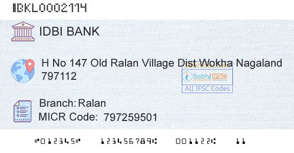 Idbi Bank RalanBranch 