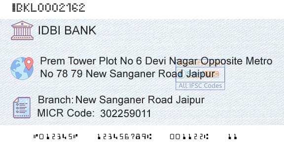 Idbi Bank New Sanganer Road JaipurBranch 