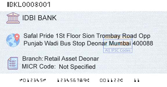 Idbi Bank Retail Asset DeonarBranch 