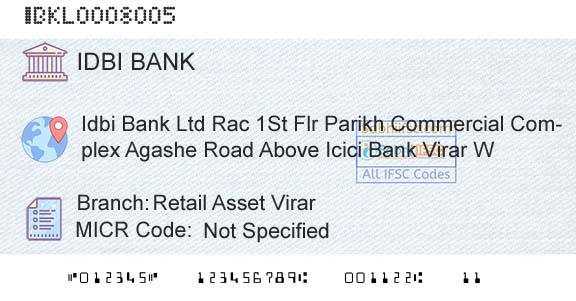 Idbi Bank Retail Asset VirarBranch 