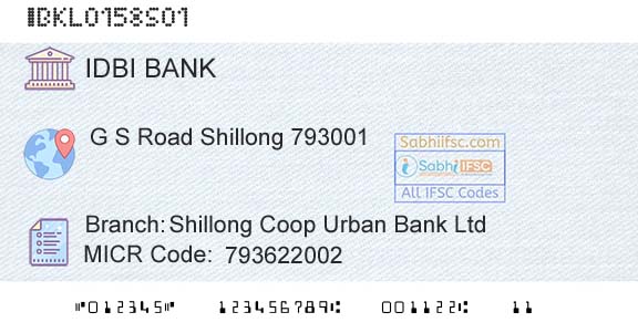 Idbi Bank Shillong Coop Urban Bank LtdBranch 