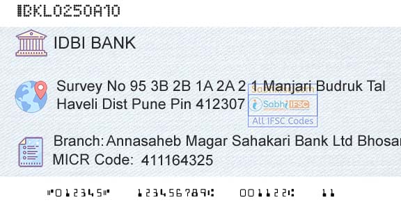 Idbi Bank Annasaheb Magar Sahakari Bank Ltd BhosariBranch 
