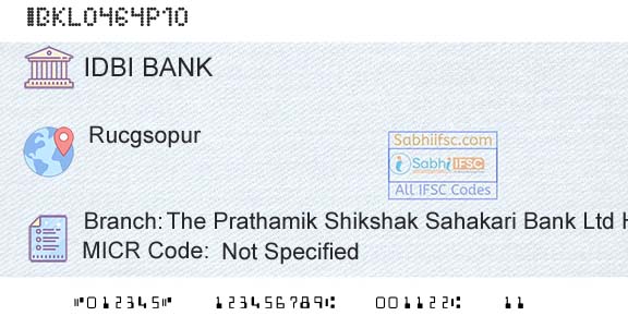 Idbi Bank The Prathamik Shikshak Sahakari Bank Ltd HalakarniBranch 