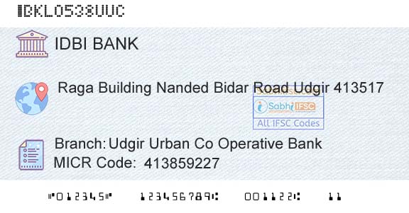 Idbi Bank Udgir Urban Co Operative BankBranch 