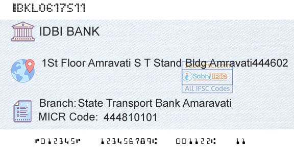 Idbi Bank State Transport Bank AmaravatiBranch 