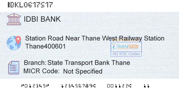 Idbi Bank State Transport Bank ThaneBranch 