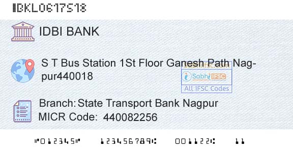 Idbi Bank State Transport Bank NagpurBranch 