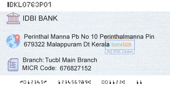 Idbi Bank Tucbl Main BranchBranch 