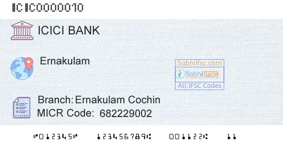 Icici Bank Limited Ernakulam Cochin Branch 