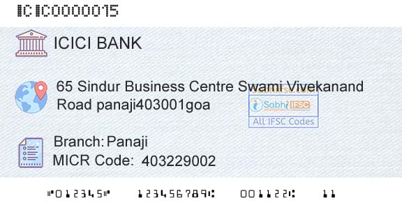 Icici Bank Limited PanajiBranch 