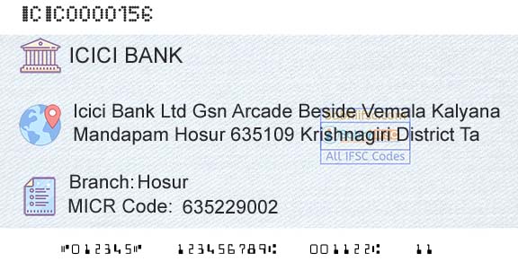 Icici Bank Limited HosurBranch 