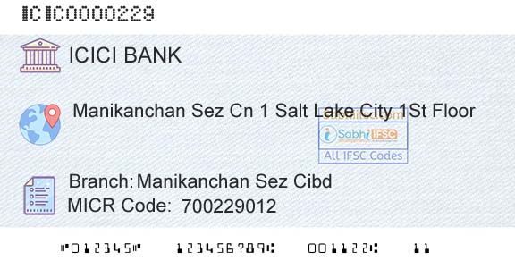 Icici Bank Limited Manikanchan Sez CibdBranch 