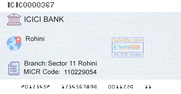 Icici Bank Limited Sector 11 RohiniBranch 