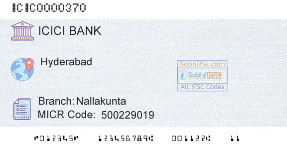 Icici Bank Limited NallakuntaBranch 