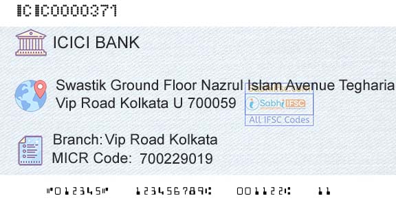 Icici Bank Limited Vip Road KolkataBranch 