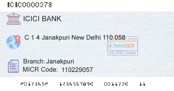 Icici Bank Limited JanakpuriBranch 