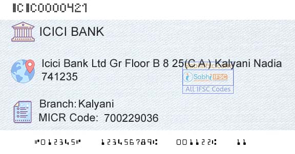 Icici Bank Limited KalyaniBranch 