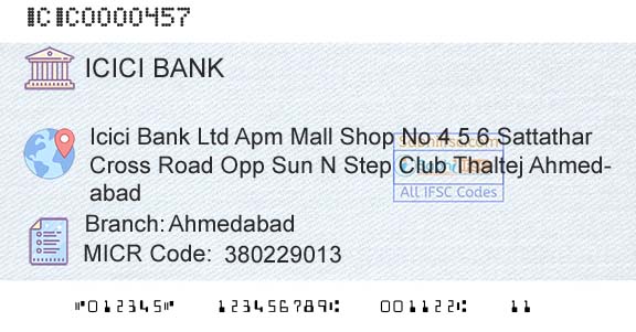 Icici Bank Limited AhmedabadBranch 